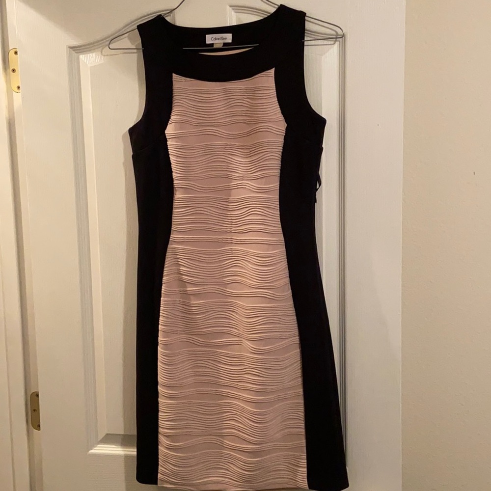 Black and Nude Calvin Klein Dress